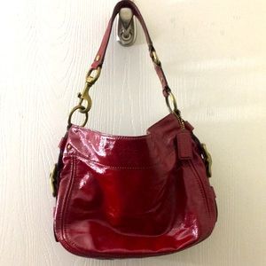 Red Coach Zoe hobo purse w/wallet